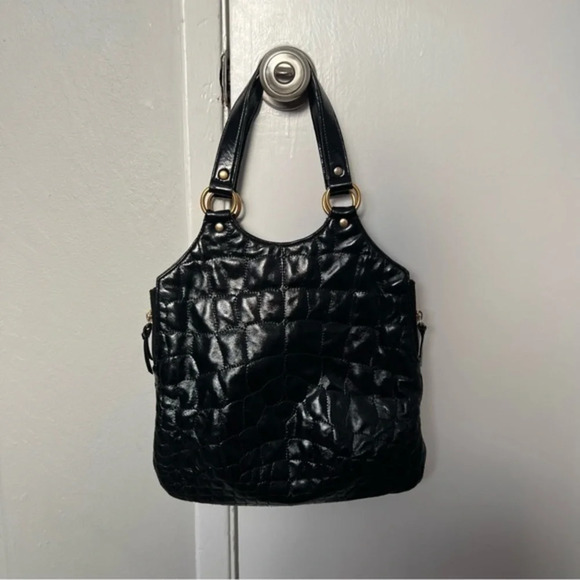 Yves Saint Laurent croc embossed tote bag - Picture 2 of 15